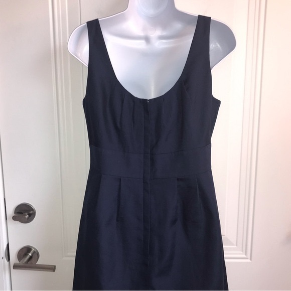 J. Crew navy blue cotton sleeveless back zip lined shift dress size 6 in EUC - Picture 11 of 15